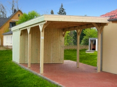 Einzelcarport 7003 Akzent mit Geräteraum